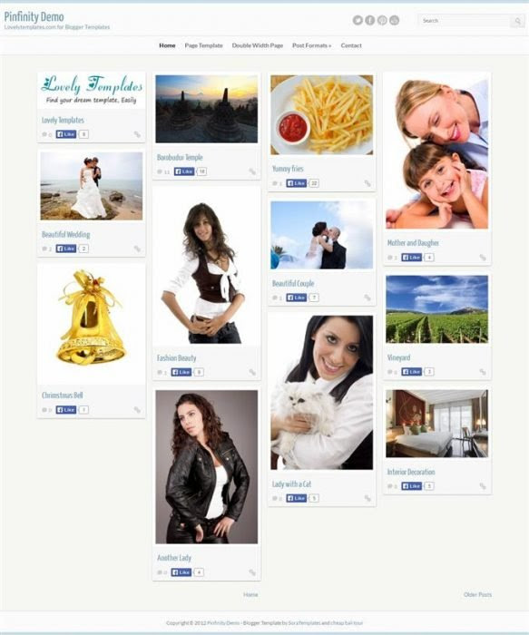 Pinfinity Photography Blogger Template