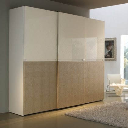 Rossetto T2693TT515254 Diamond 2 Door Wardrobe Armoire in Ivory T2693TT515254