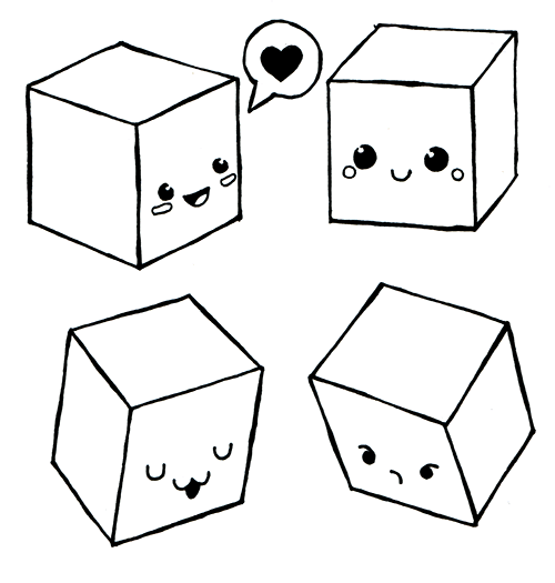 Cube Drawing Images Drawing Skill