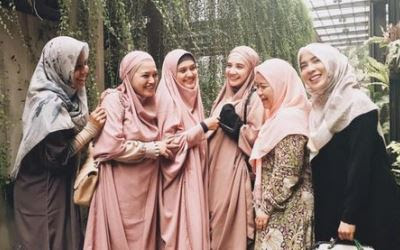 French Khimar Hijab Panjang Menyatu Dengan Tunik