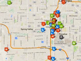 Las Vegas Tourist Map With Points Of Interest Family Vacation Hub