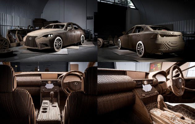 Keren Lexus Bikin Mobil  dari Kardus  yang  Bisa Dikendarai Keren Lexus Bikin Mobil  dari Kardus  yang  Bisa Dikendarai