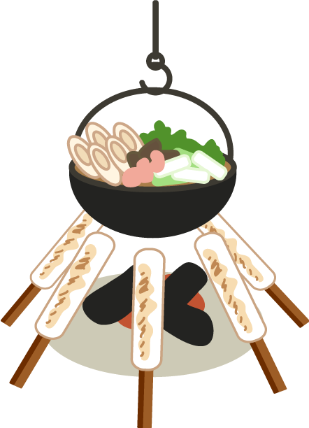 秋田のイラスト置き場 きりたんぽ フリー素材