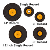 ミュージックレコードの種類 イラスト ベクター の画像素材 Cg素材ならイメージナビ