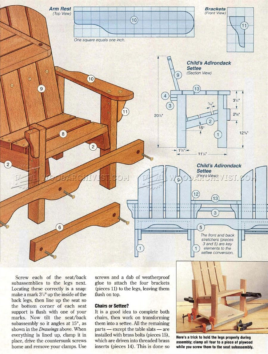 Children's Adirondack Chair Plans AdirondackChairsHQ.com