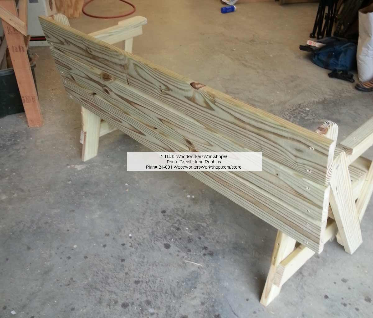 24-001P - Folding Bench and Picnic Table Combo Woodworking 