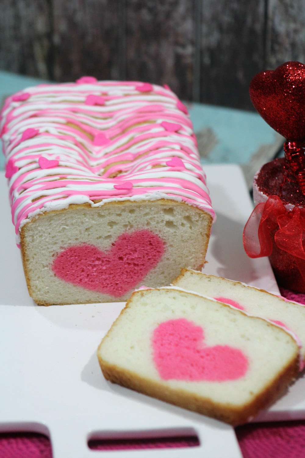Vanilla Strawberry Loaf Heart Cake Recipe: Perfect For Valentine's Day - Lady and the Blog