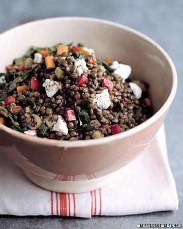 Warm Lentil Salad with Goat Cheese Recipe