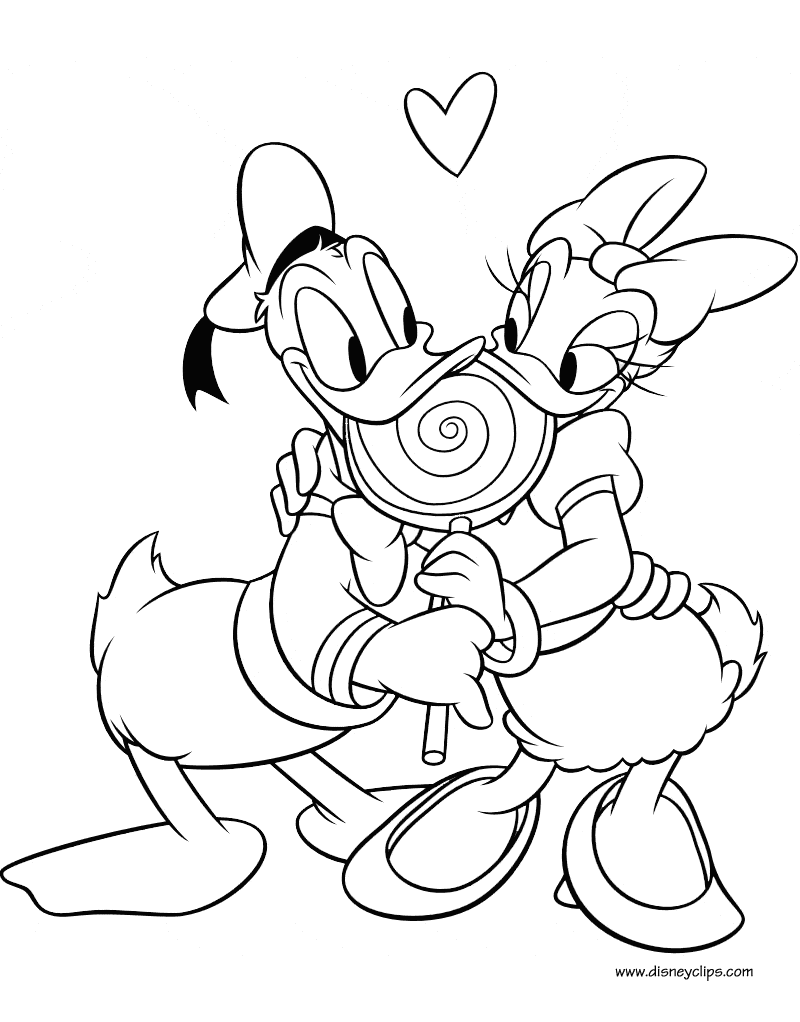 Disney Valentine's Day Coloring Pages | Disneyclips.com