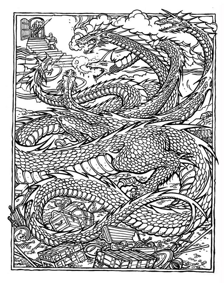 Download Free Free Printable Adult Dragon Coloring Pages, Download ...
