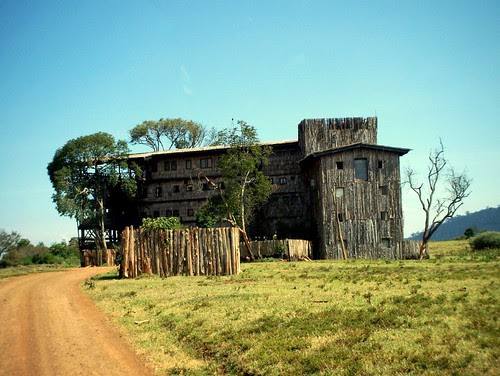 The current Aberdare Treetops Lodge