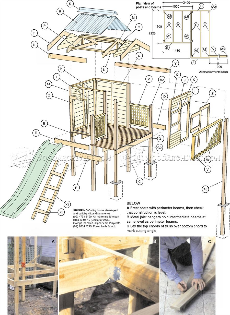 Backyard Playhouse Plans • WoodArchivist