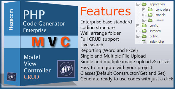 PHP MVC Code Generator Enterprise - PDO (Database Abstractions)