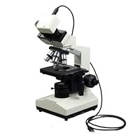 OMAX 40X-1600X Digital Quintuple PLAN Compound Microscope with Kohler Transmitted Illumination System and 1.3MP USB Digital Camera