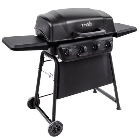 The grill is made out of stainless steel with 4 burners with a . CharBroil Char-BroilÂ® Classic 4 Burner Gas Grill - Outdoor