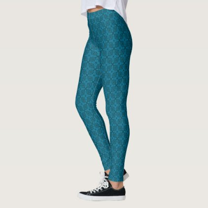 Black And Blue Kaleidoscope Leggings