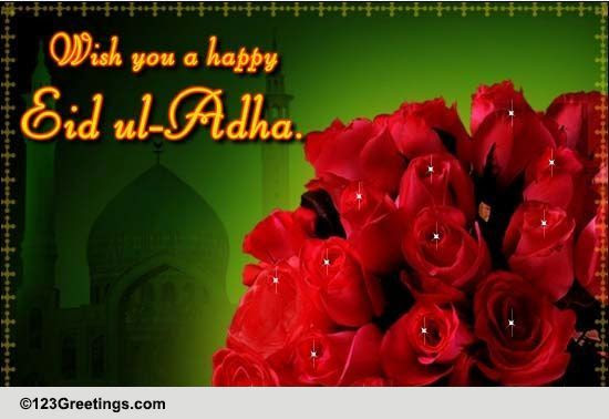 Send Eid ul-Adha Wishes With Flowers. Free Flowers eCards 