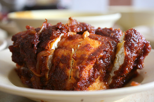 Fried beancurd with sambal
