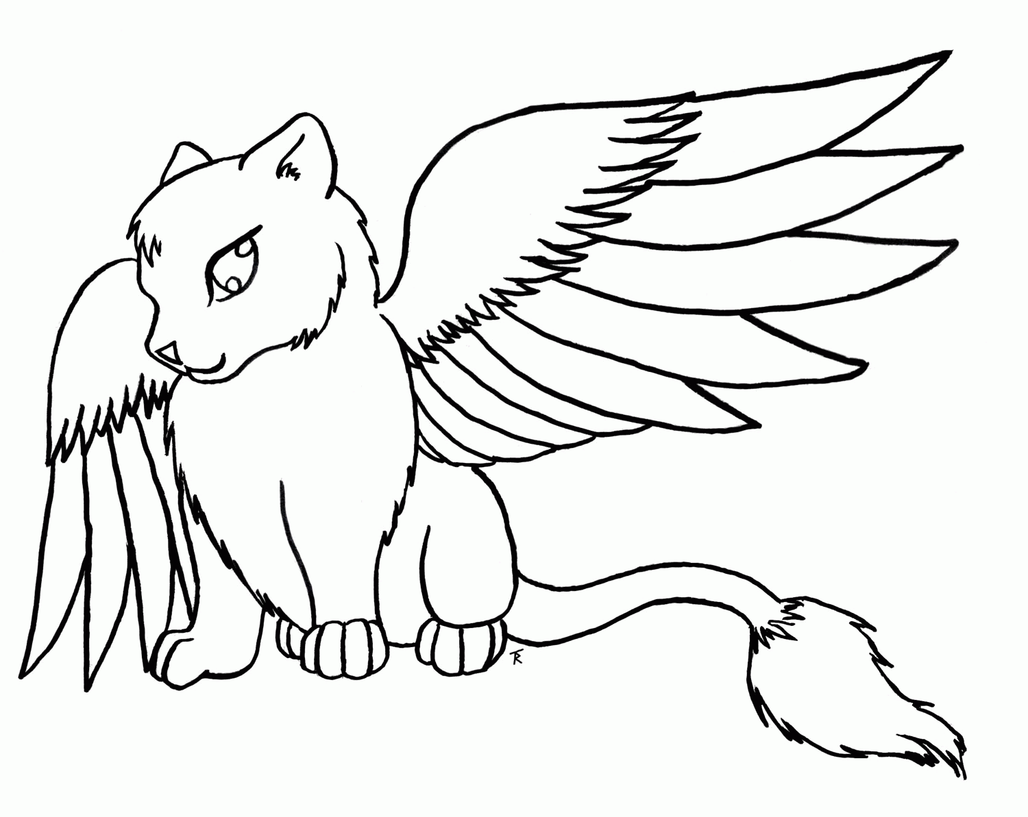 Free Wolves With Wings Coloring Pages Download Free Clip Art