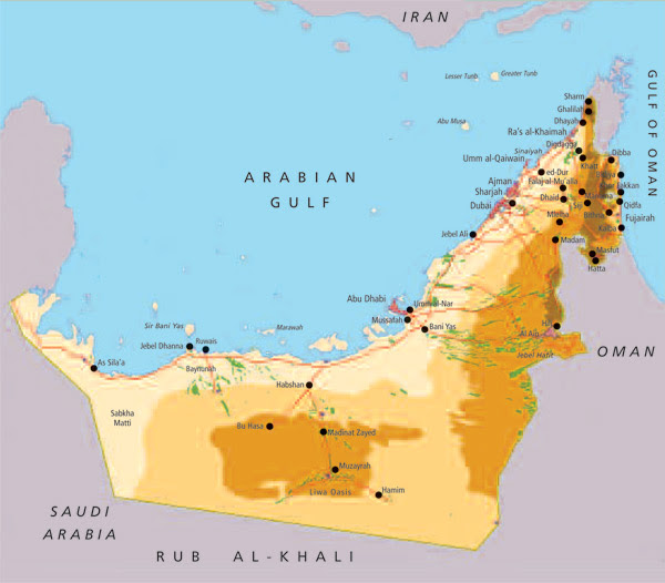 Map Uae