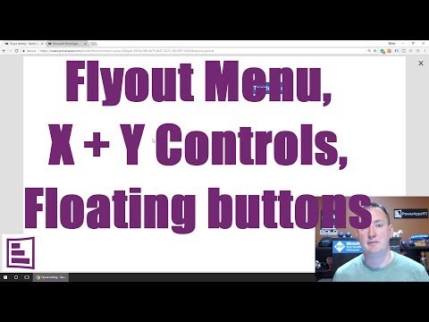 PowerApps flyout menus, floating buttons, and X Y Controls