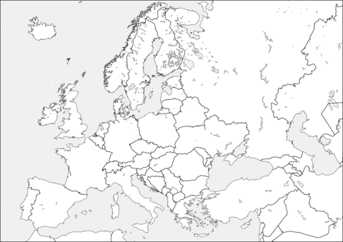 Cartina Dell'europa Da Colorare