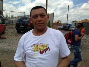 Operário da obra do estádio do Corinthians José Mário da Silva  (Foto: Letícia Macedo/ G1 )
