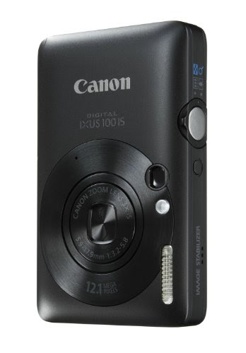 Canon Digital IXUS 100 IS Digitalkamera (12 Megapixel, 3-fach opt. Zoom, 6,4 cm (2,5 Zoll) Display, HDMI, SLIM) schwarz