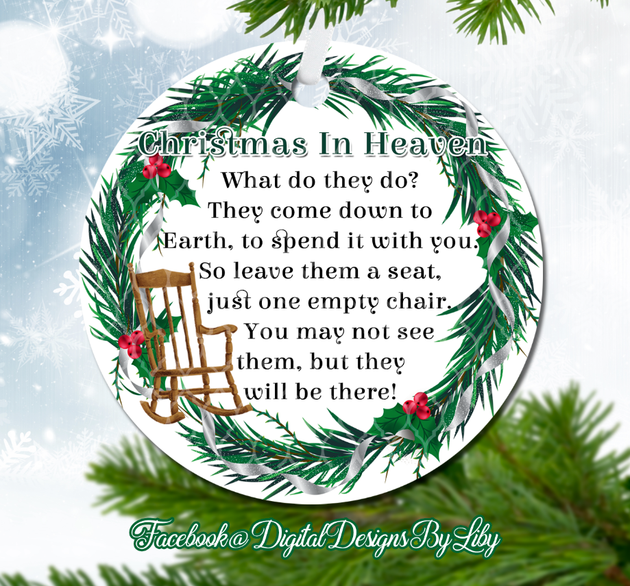 Download Christmas In Heaven Ornament Round Bonus Marketing Mockup Digital Designs By Liby