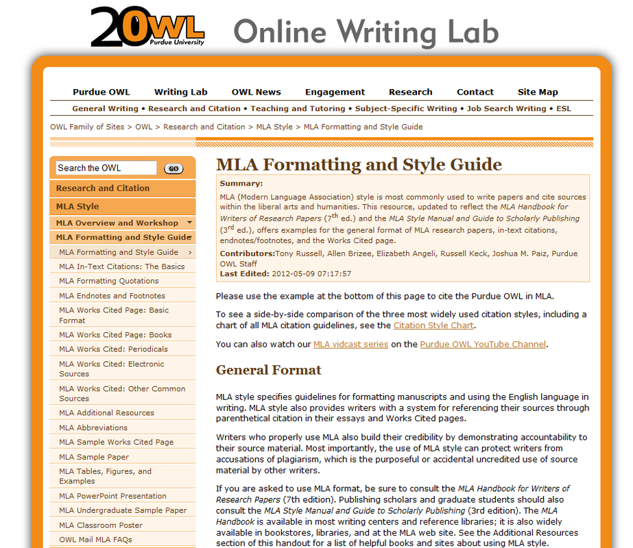 Online Research Tool Purdue Owl Technology For The Esl Classroom