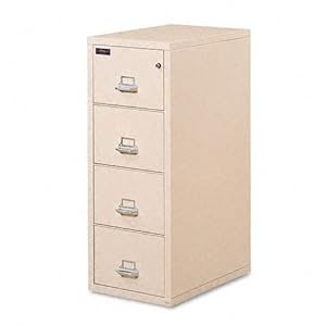 FireKing Products - FireKing - Insulated Four-Drawer Vertical File With 2-Hour Protection, 22 Deep, Parchment - Sold As 1 Each - Impact resistance ensures protection against a 30-ft. drop or collapsing ceilings. - Insulation between drawers makes each dra