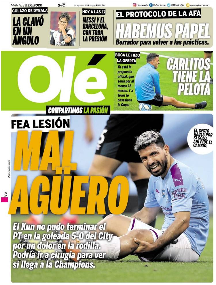 Portada de Olé (Argentina)