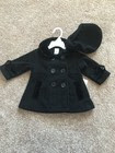 9 Month Black Peacoat And Hat Starting Out NWT! Newborn Infant Girls