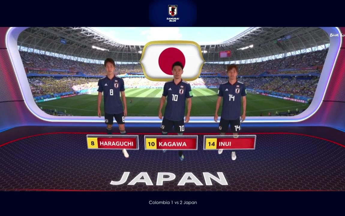 Samurai Blue コロンビア1 Vs 2 サッカー日本代表 哔哩哔哩 つロ干杯 Bilibili