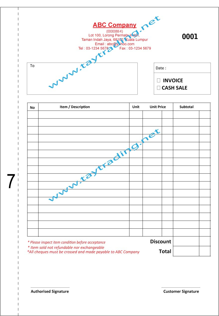 Cash bill book invoice buku resit ncr murah Cash bill book invoice buku resit ncr murah