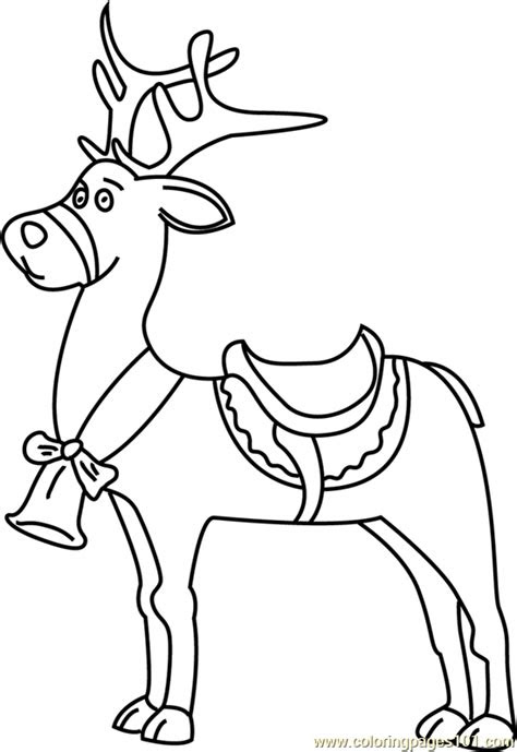  reindeer coloring page for kids free christmas animals printable