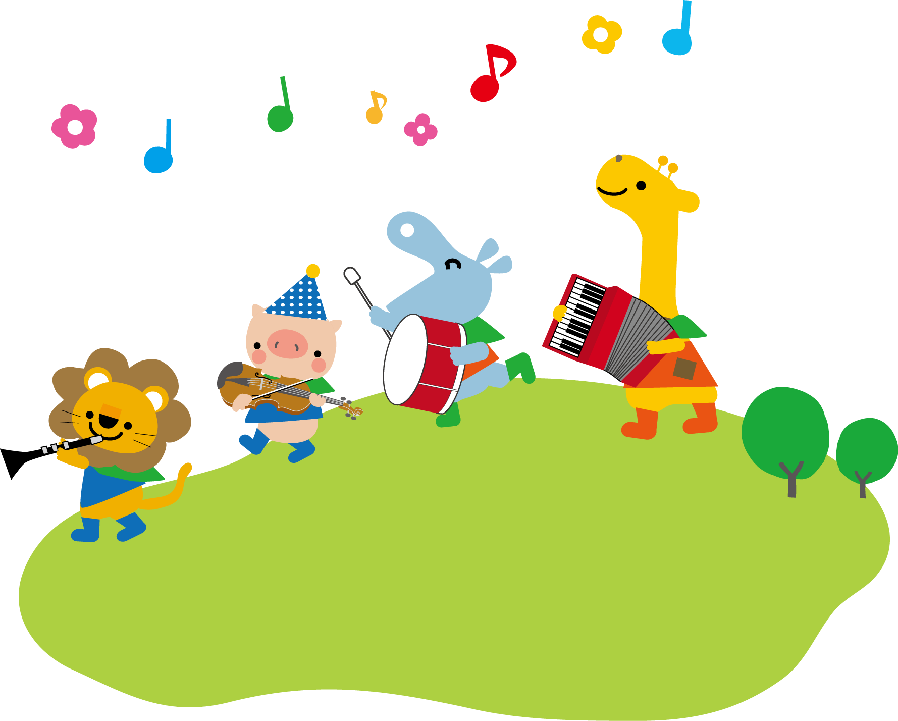 楽器 音楽隊 音楽会 のイラスト 無料イラスト素材３