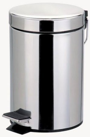 3L PEDAL BIN/STAINLESS STEEL IN CHROME MIRROR FINISH