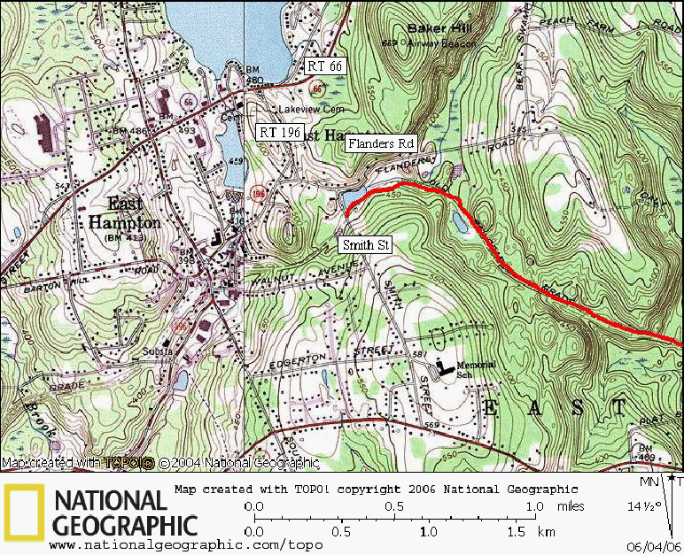 East Hampton Ct Map