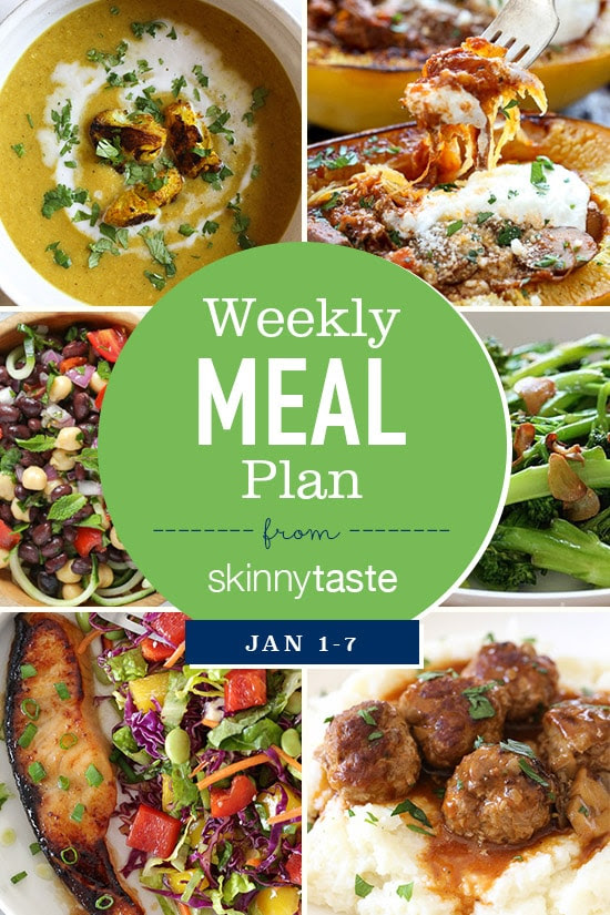 Skinnytaste Meal Plan January 1 - 7
