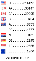 visitors by country counter