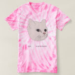 Cute white cat tie dye shirt