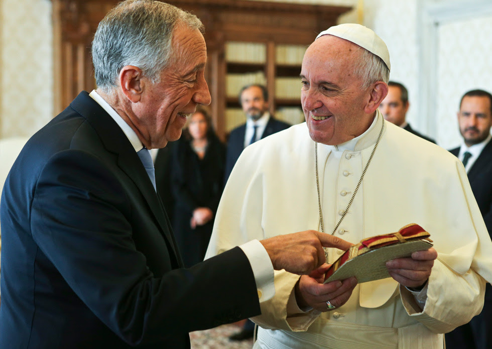 Lusa, Presidente da República com o Papa Francisco, no Vaticano