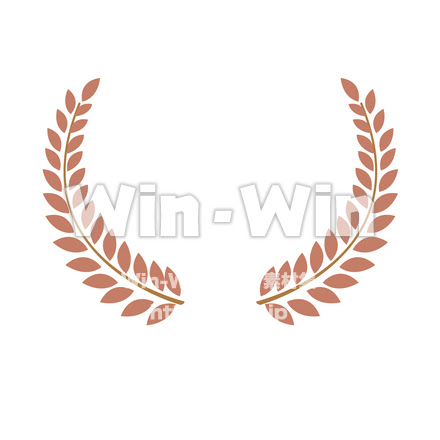 月桂冠の葉のイラスト W の無料cg イラスト素材