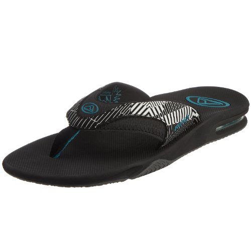 Reef Sandals:Reef mens Fanning Sandal,BlackSilver,9 michael US Images