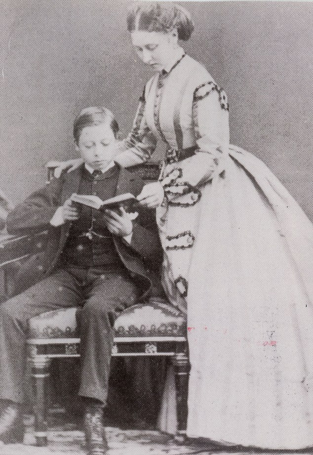 Family: Princess Louise and her younger brother Leopold pictured in 1886