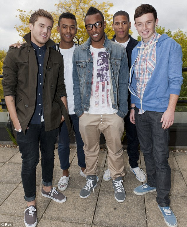 Ready to roll: Nu Vibe went for a casual look in jeans, chinos and plimsolls with T-shirts and jackets