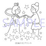 ぬりえ 無料 七夕 たなばた 夏の季節 行事 大人の塗り絵