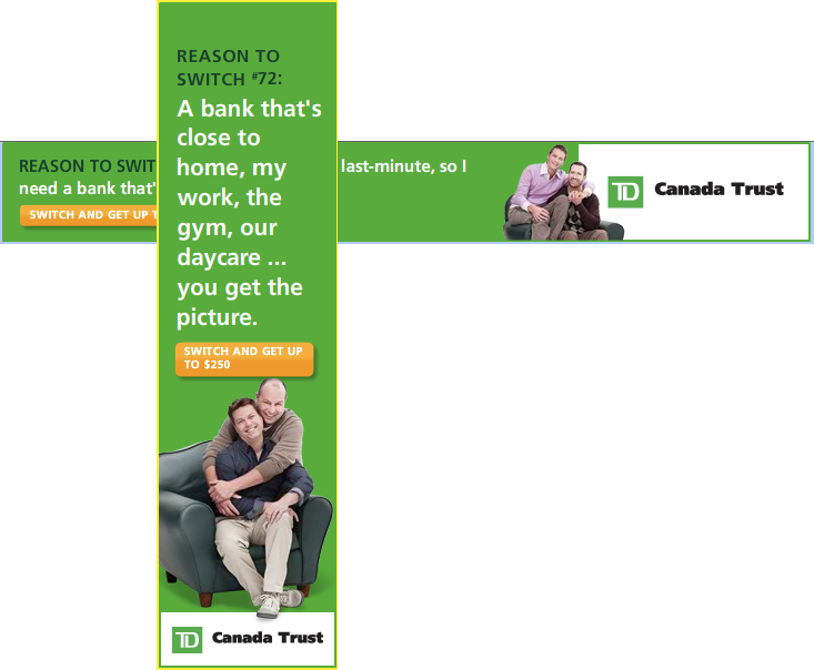Same sex TD ad couples