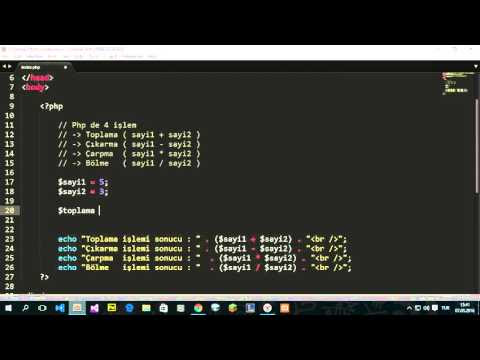PHP - Dört İşlem (Toplama, Çıkarma, Çarpma, Bölme) Nasıl Yapılır?